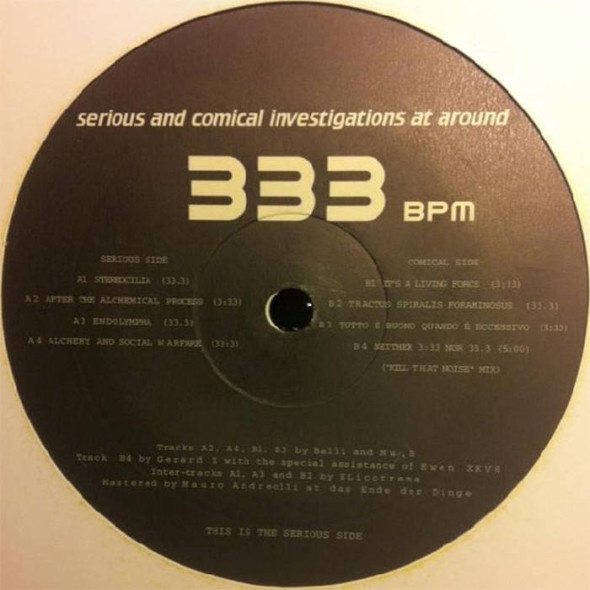 S.B.01 “Serious And Comical Investigations At Around 333 Bpm” by DJ BALLI